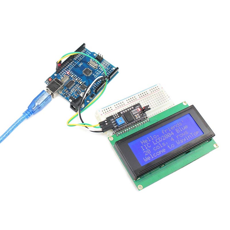WayinTop وياين توب 20x4 2004 وحدة عرض LCD مع محول واجهة تسلسلية IIC/I2C/TWI (أزرق/2004) - Image 5
